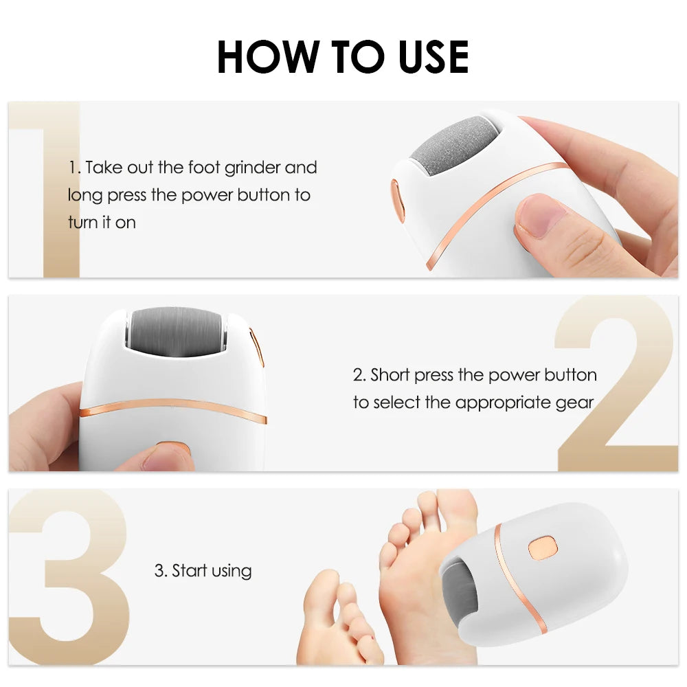 Electric USB Rechargeable Foot Callus Remover | Professional Pedicure Kit